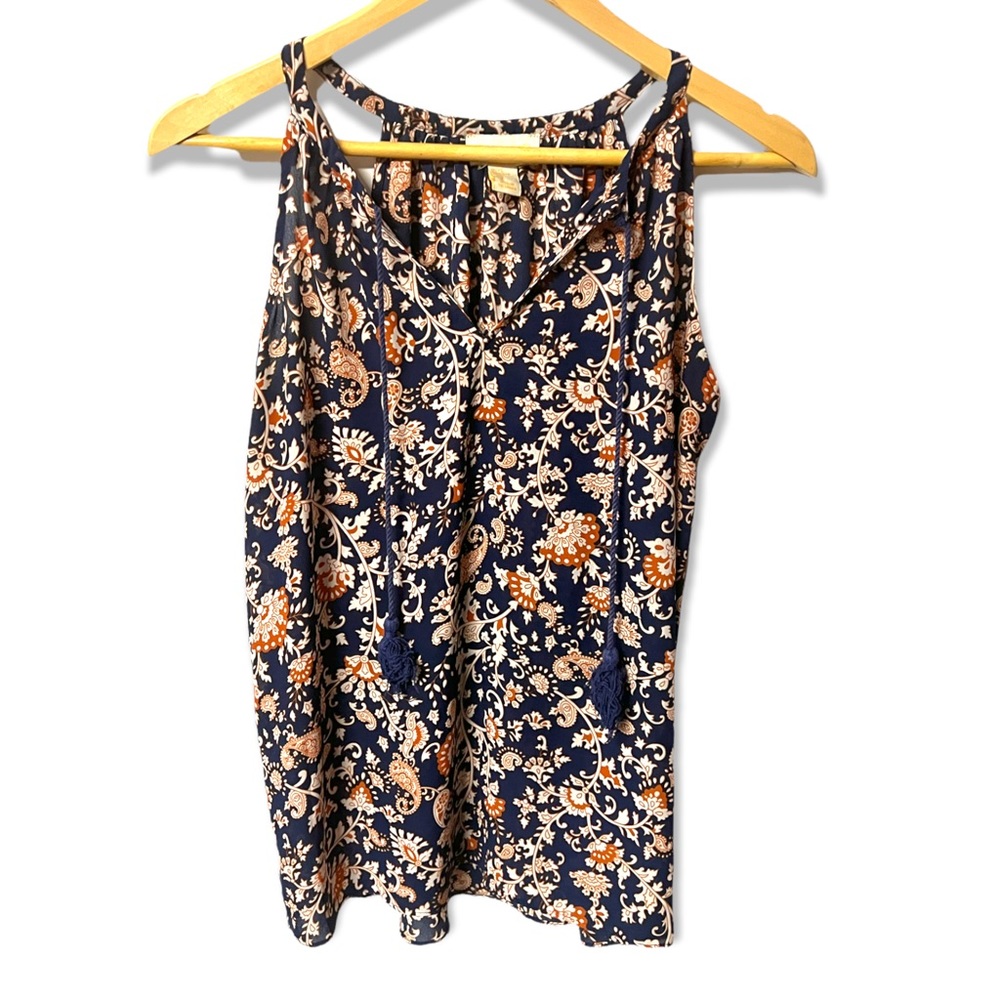 Laurel and Lucy Damask print halter layering tank top # J26